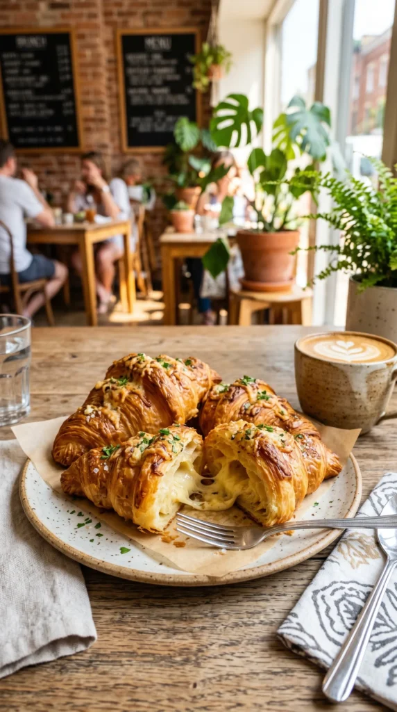Cheese Garlic Croissants