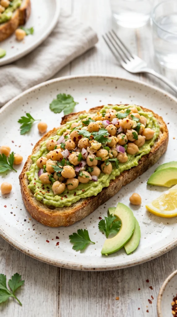 Chickpea Avocado Salad Toast