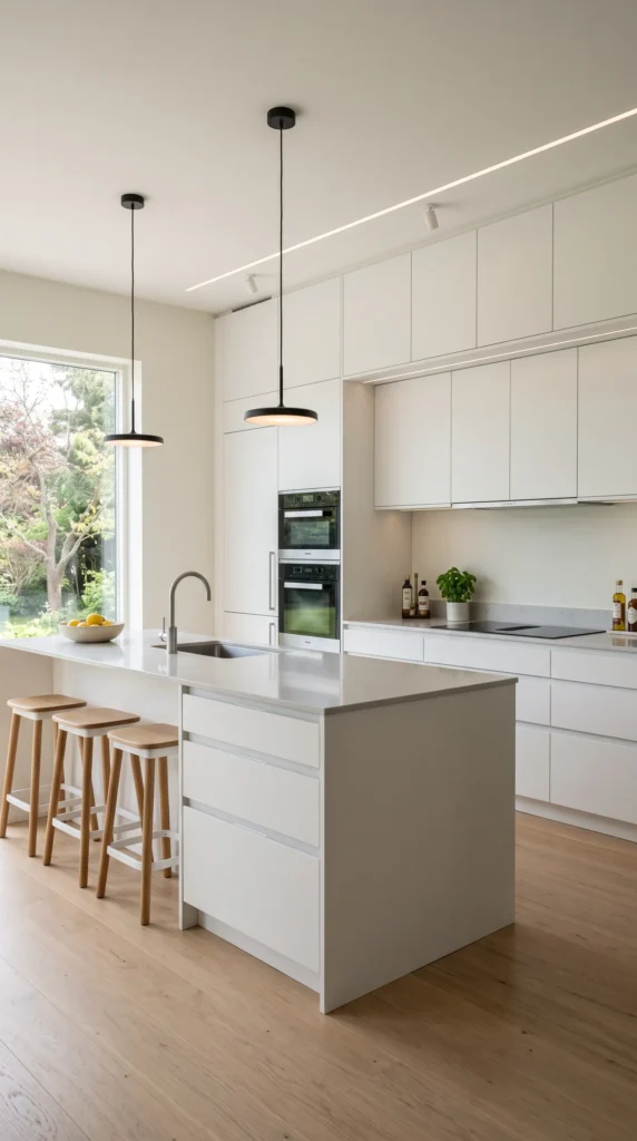 Choose Sleek, Handle-Free Cabinets