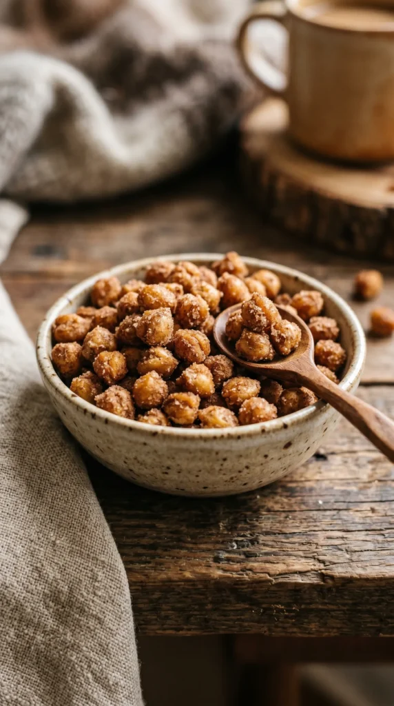 Cinnamon Sugar Roasted Chickpeas