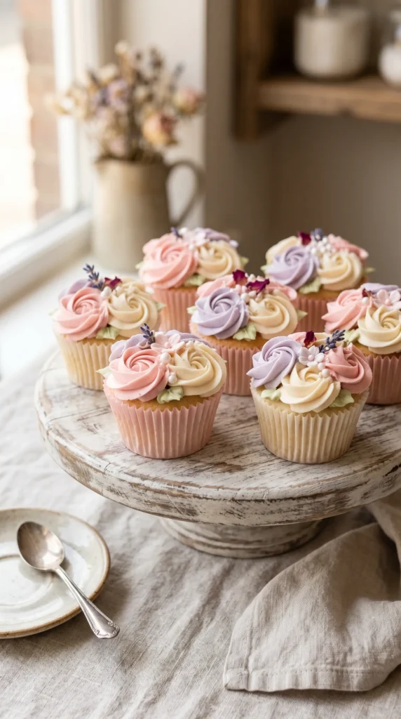 Colored Buttercream Rosettes
