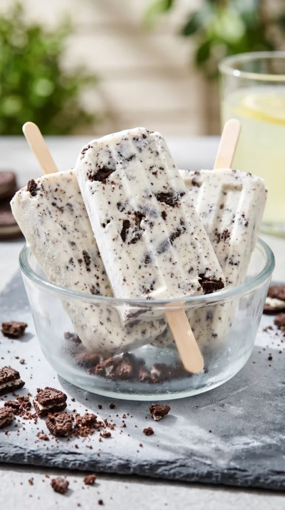 Cookies and Cream Ice Pops