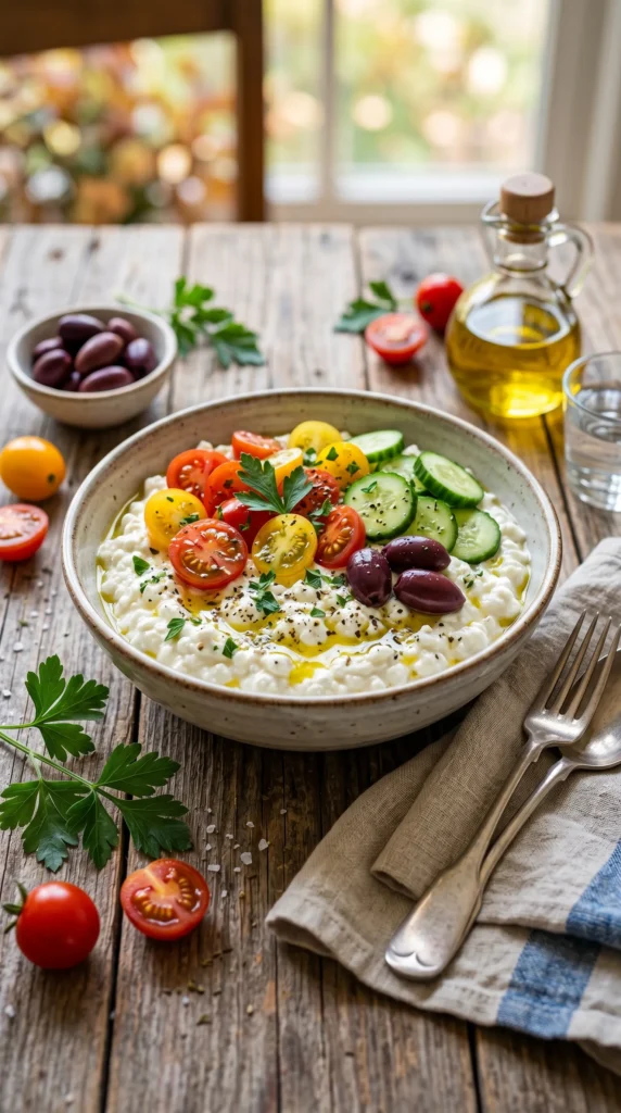 Cottage Cheese Mediterranean Bowl