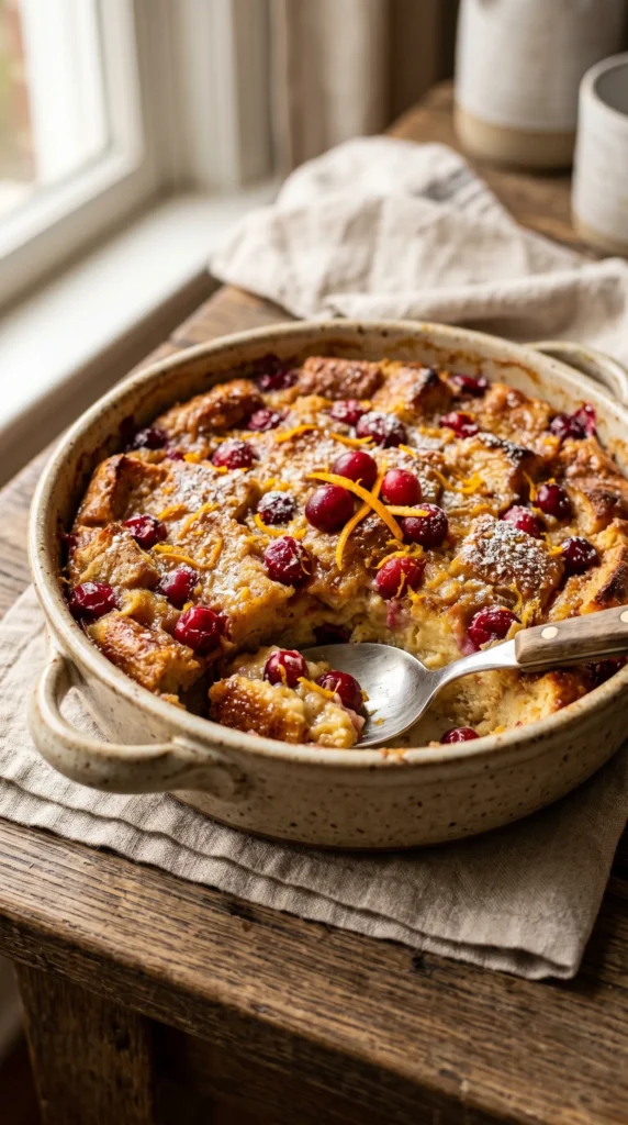 Cranberry Orange Bread Pudding