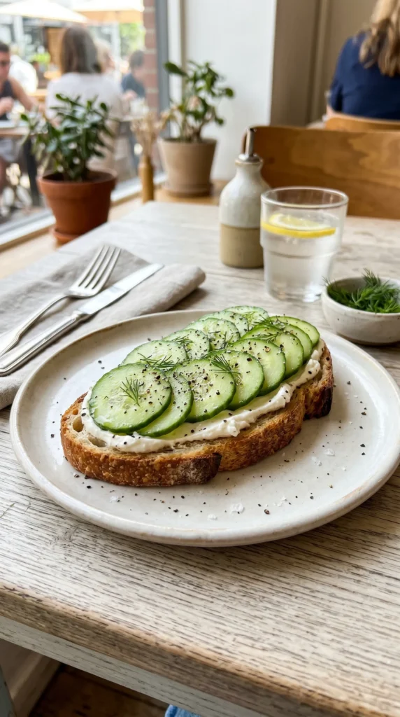 Cream Cheese Cucumber Toast