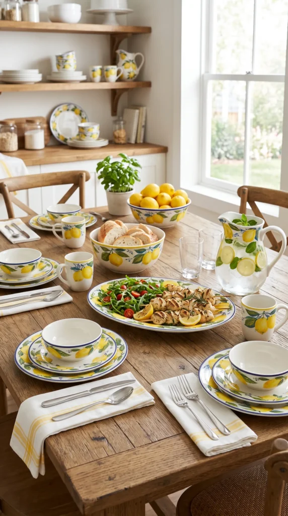 Decorate with Lemon-Themed Dishware