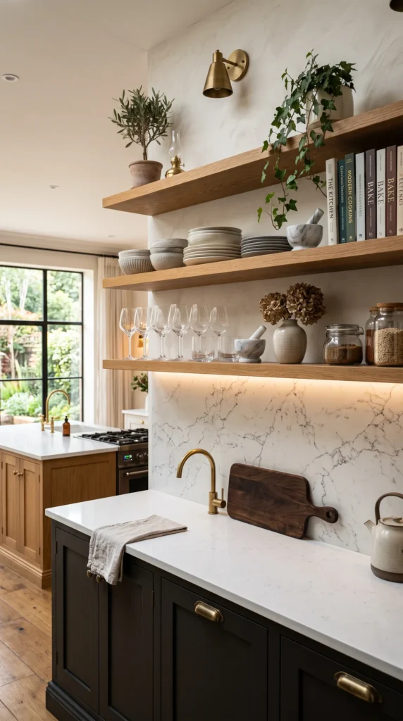 Display Elegant Open Shelving