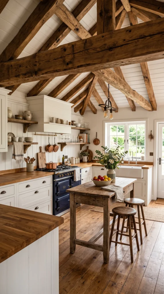 Exposed Wooden Beams
