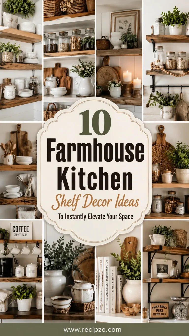 Farmhouse Kitchen Shelf Decor Ideas to Instantly Elevate Your Space