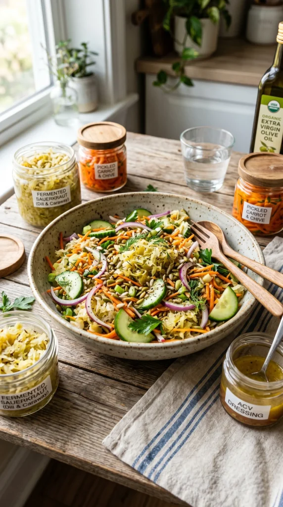 Fermented Veggie Crunch Salad