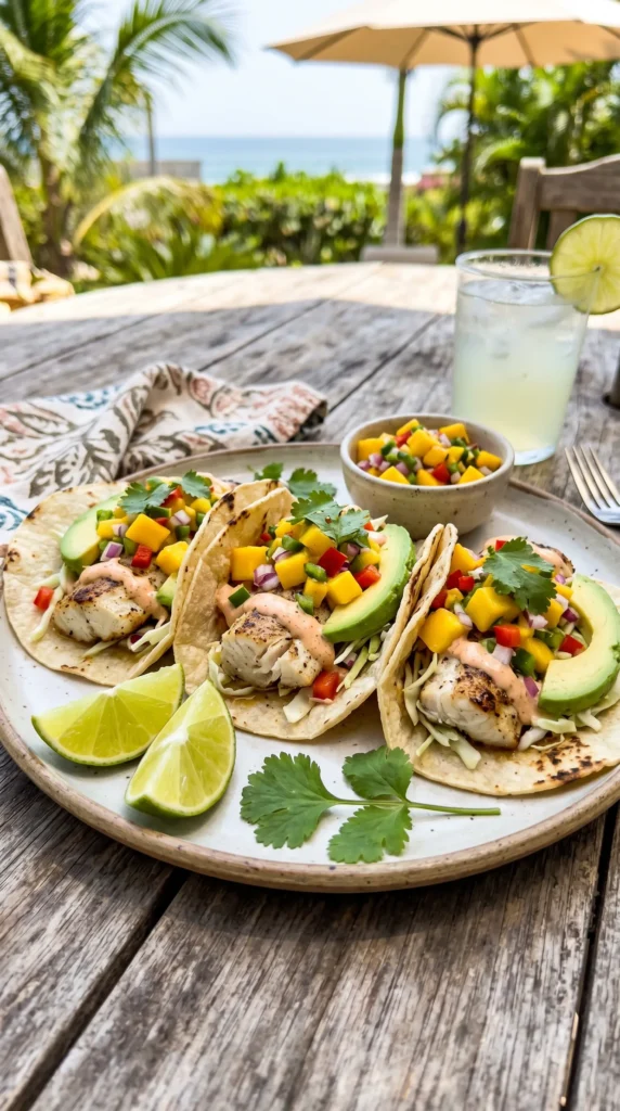 Fish Tacos with Mango Salsa