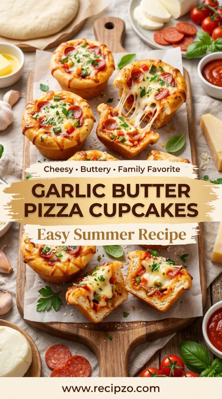 Garlic Butter Pizza Cupcakes Recipe For Summer