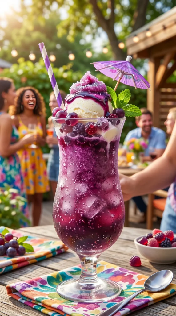 Grape Berry Fizz Slush Float