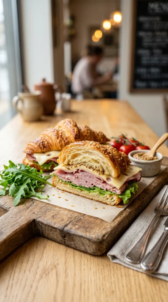 Ham and Cheese Croissant Sandwich