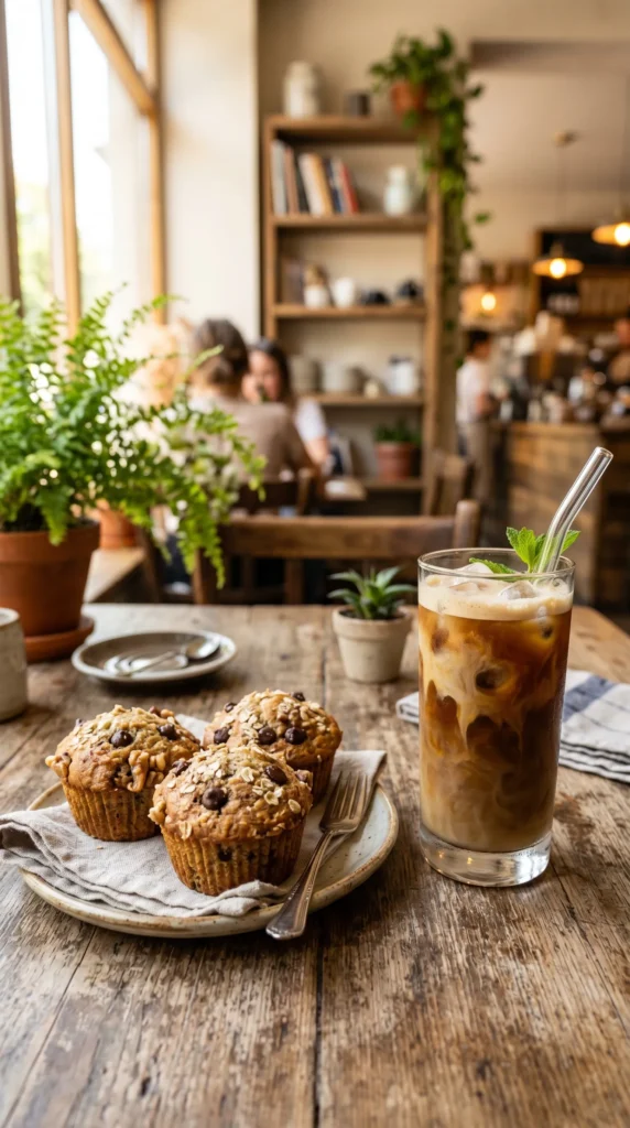 Iced Coffee Banana Muffins