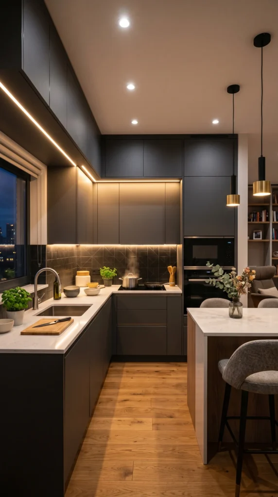 Incorporate Under-Cabinet Lighting