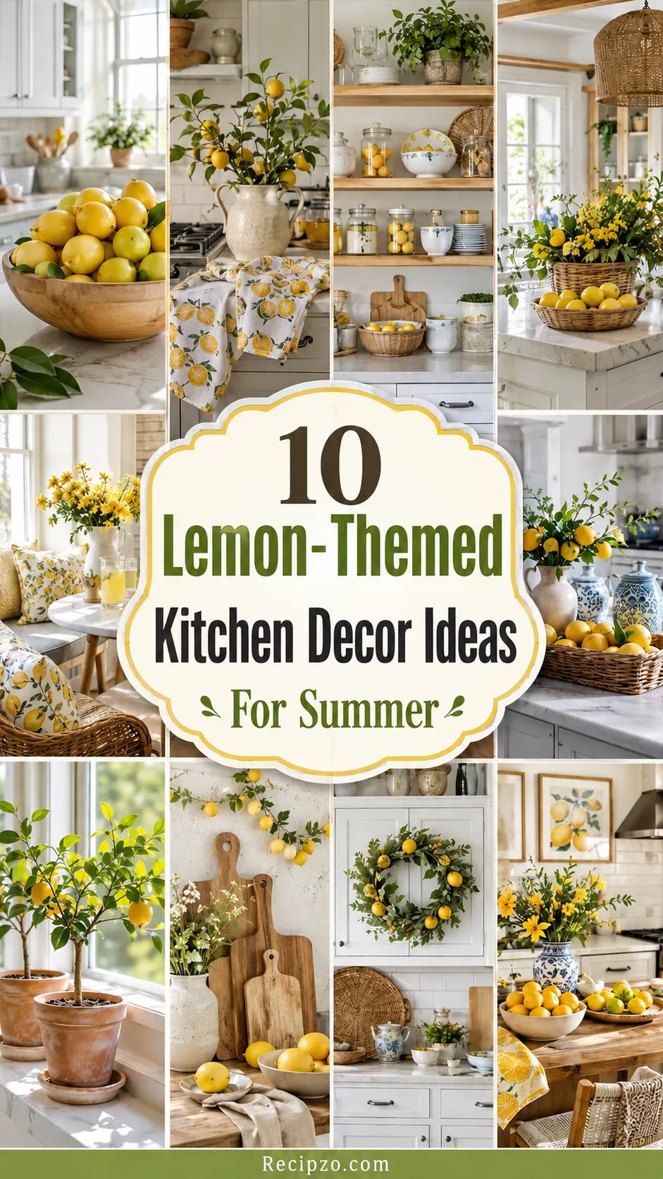 Lemon-Themed Kitchen Decor Ideas for Summer
