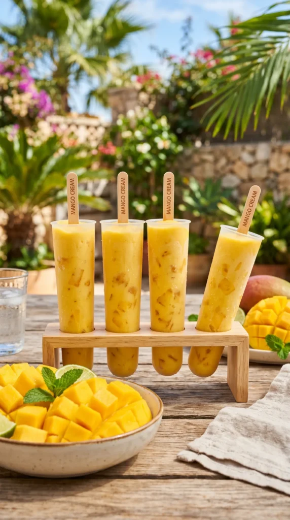 Mango Cream Ice Pops