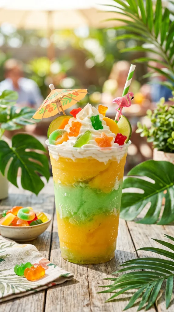 Mango Melon Candy Slush Float