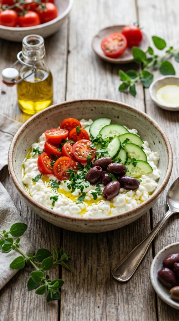 Mediterranean Cottage Cheese Bowl