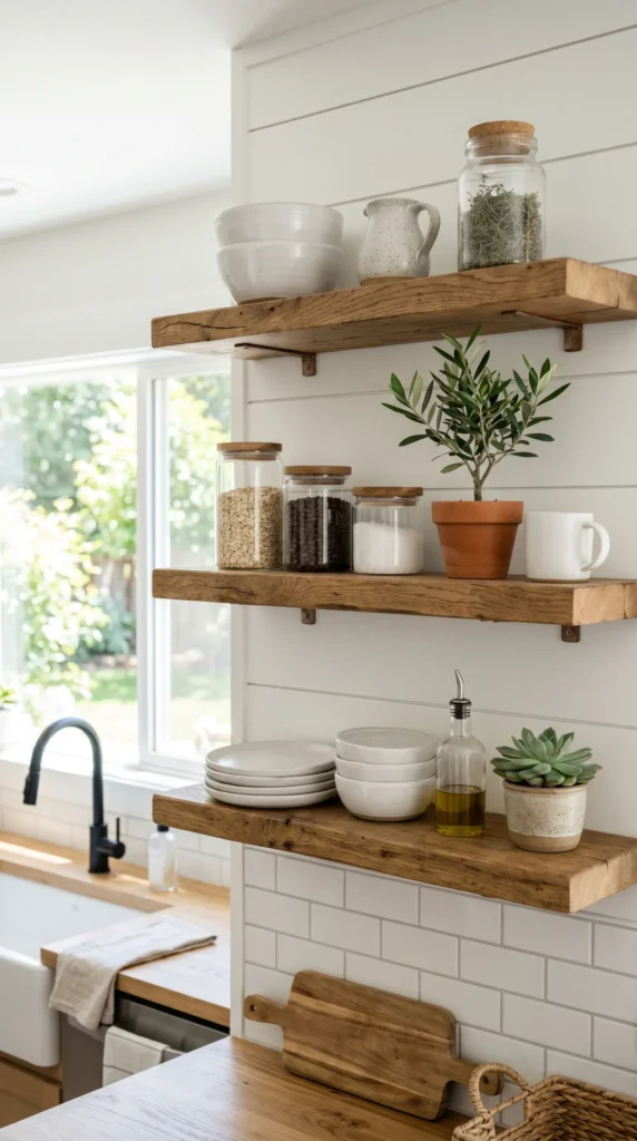 Open Shelving with Minimal Styling