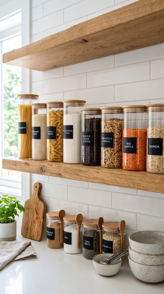 Organize with Glass Storage Jars