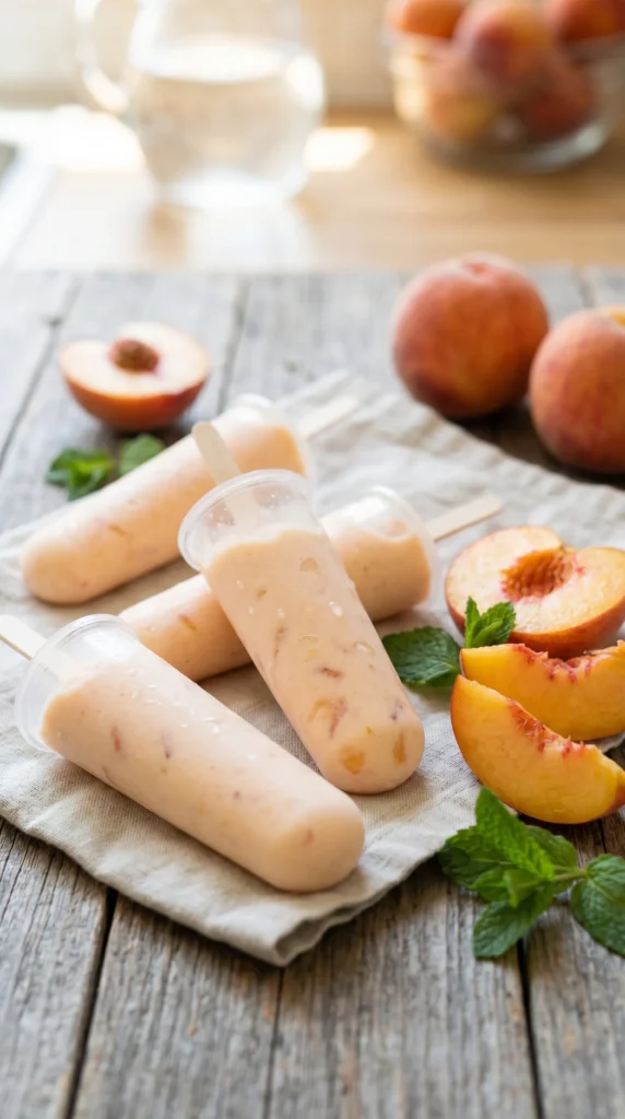 Peach Cream Ice Pops