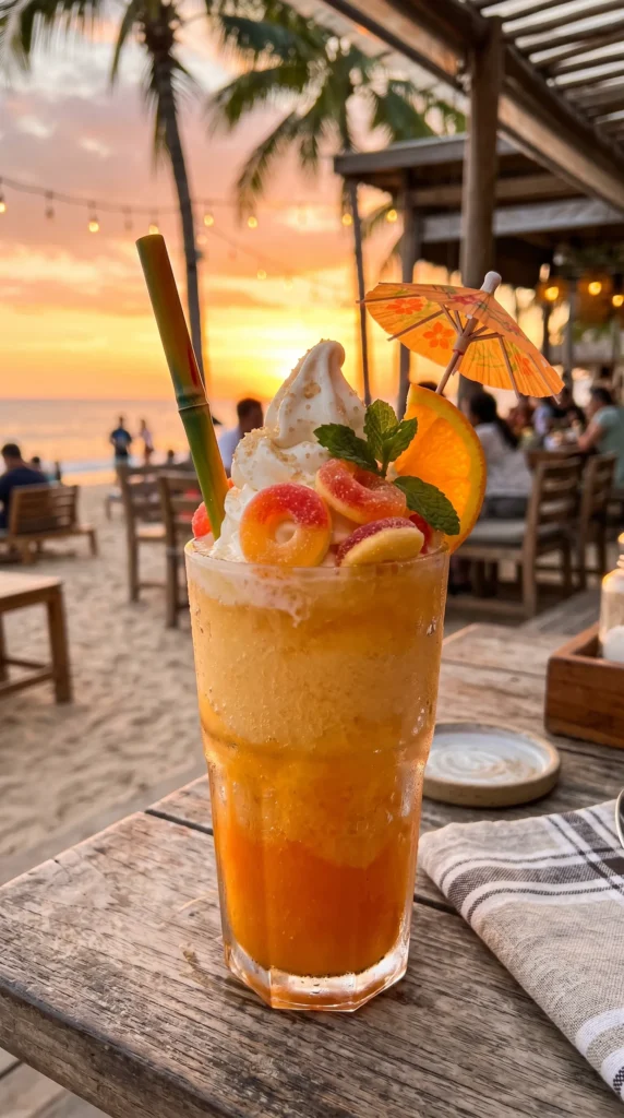 Peach Mango Sunset Slush Float