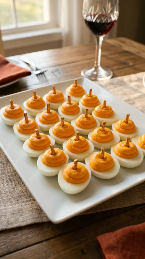 Pumpkin Deviled Eggs