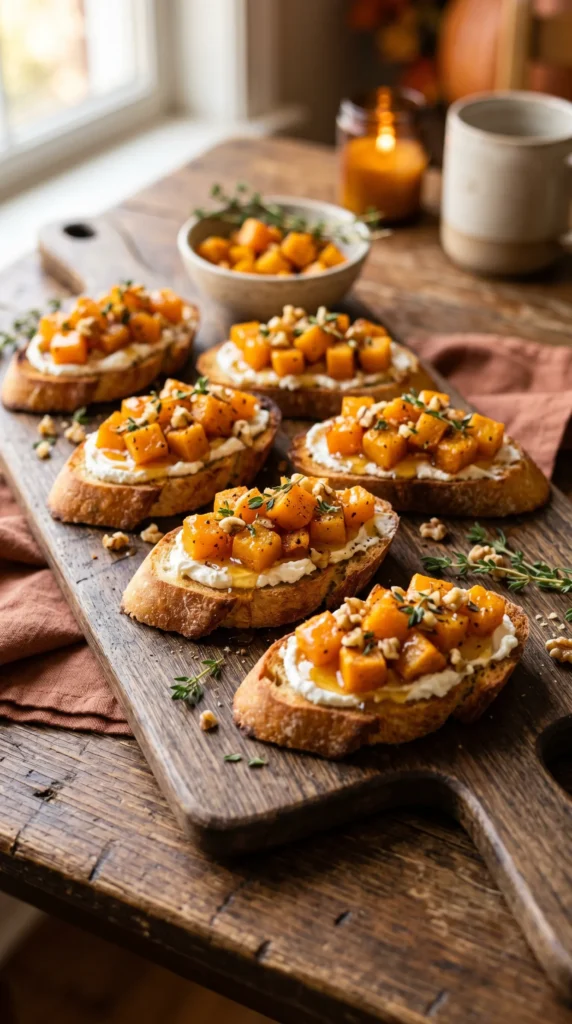 Roasted Butternut Squash Crostini