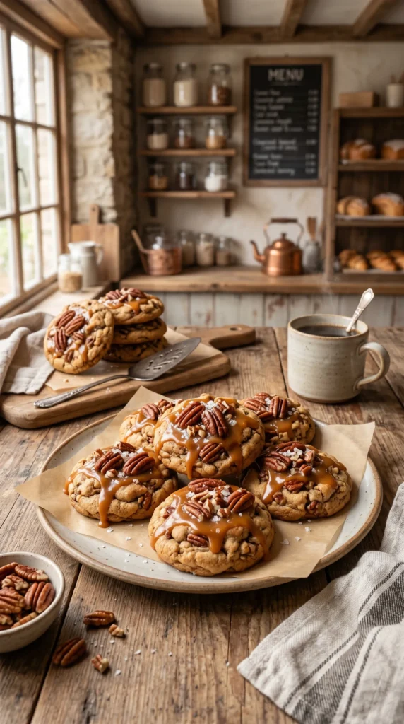 Salted Caramel Pecan Cookies