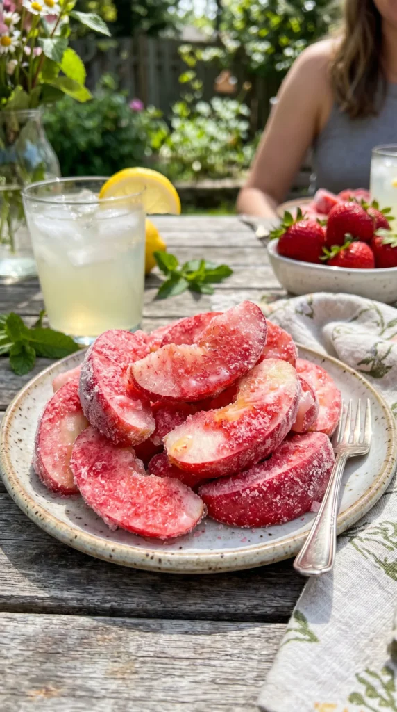 Strawberry Lemon Frozen Apples