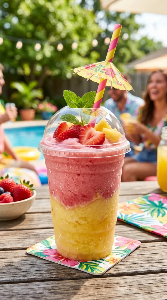 Strawberry Pineapple Splash Slushie Cup