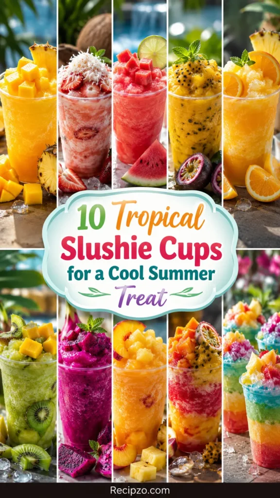 Tropical Slushie Cups for a Cool Summer Treat