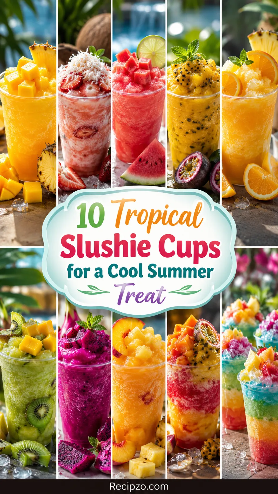 Tropical Slushie Cups for a Cool Summer Treat