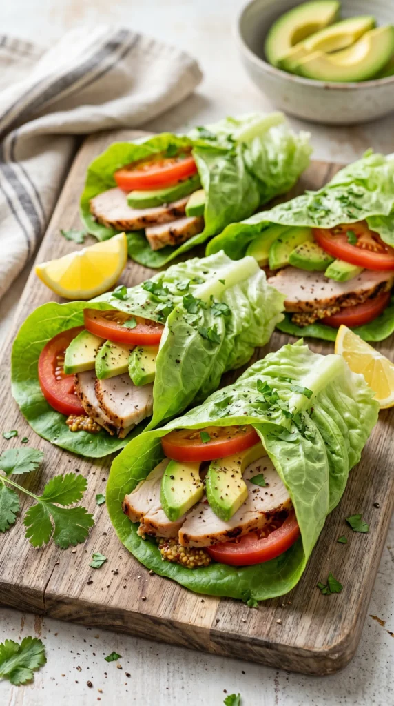 Turkey and Avocado Lettuce Wraps