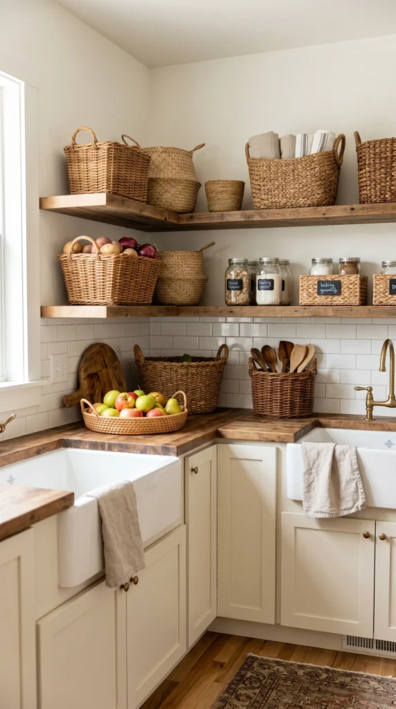 Use Woven Baskets for Storage