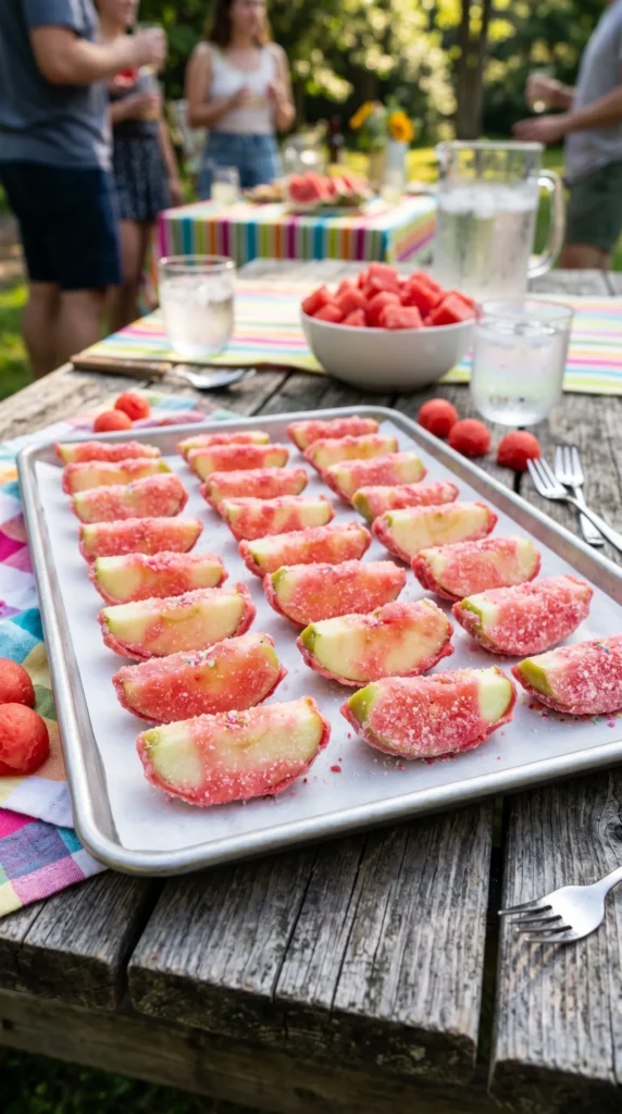 Watermelon Candy Apple Freezer Treats