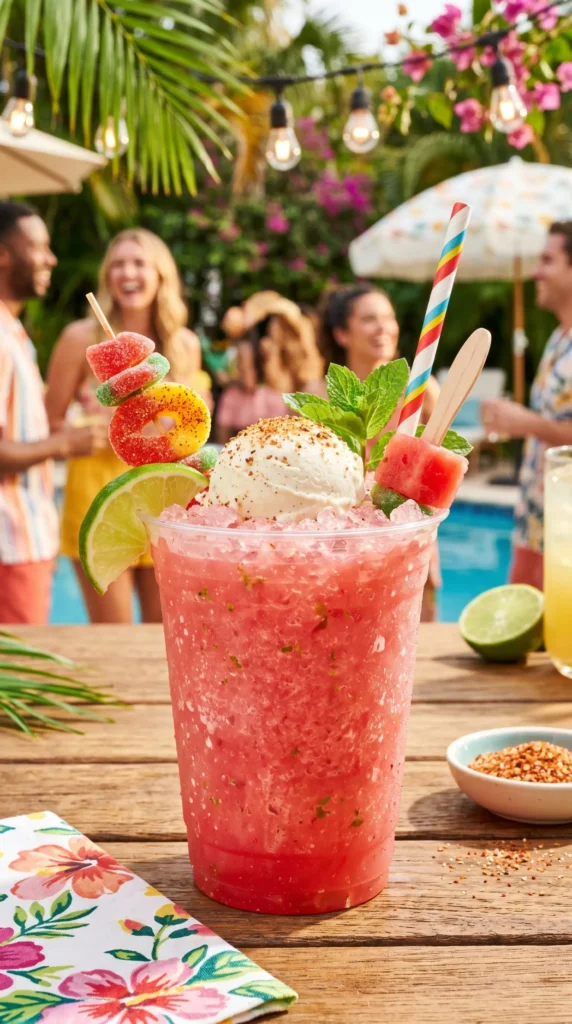 Watermelon Chili Lime Slush Float