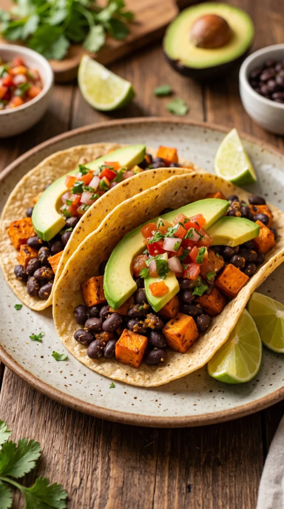 Black Bean and Sweet Potato Tacos