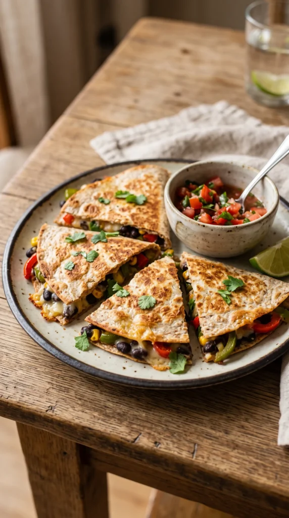 Black Bean and Vegetable Quesadillas