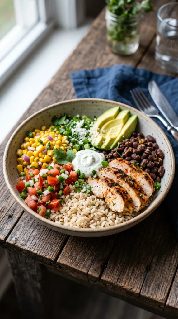 Chicken and Black Bean Rice Bowls