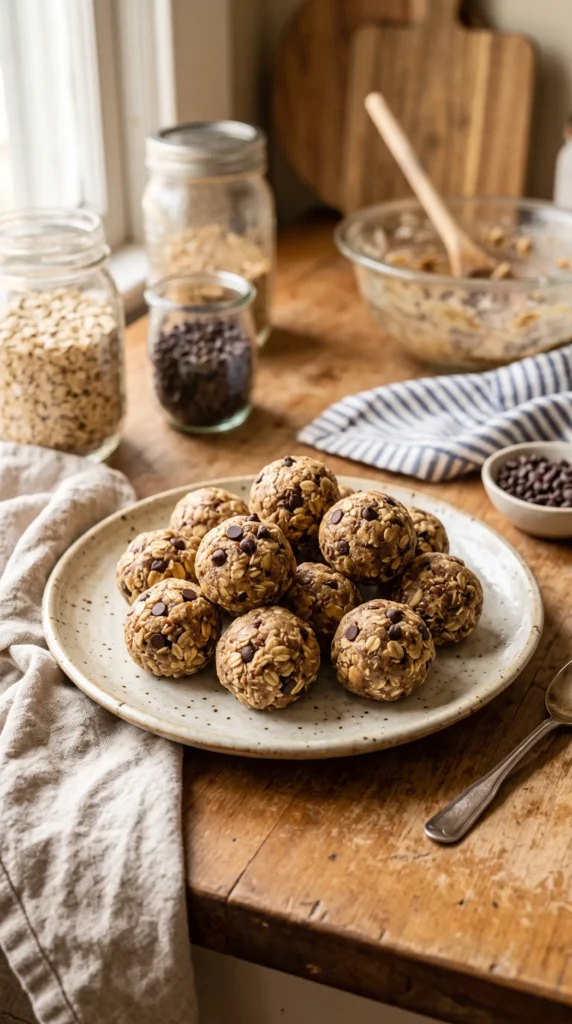 Chocolate Chip Cookie Dough Energy Balls