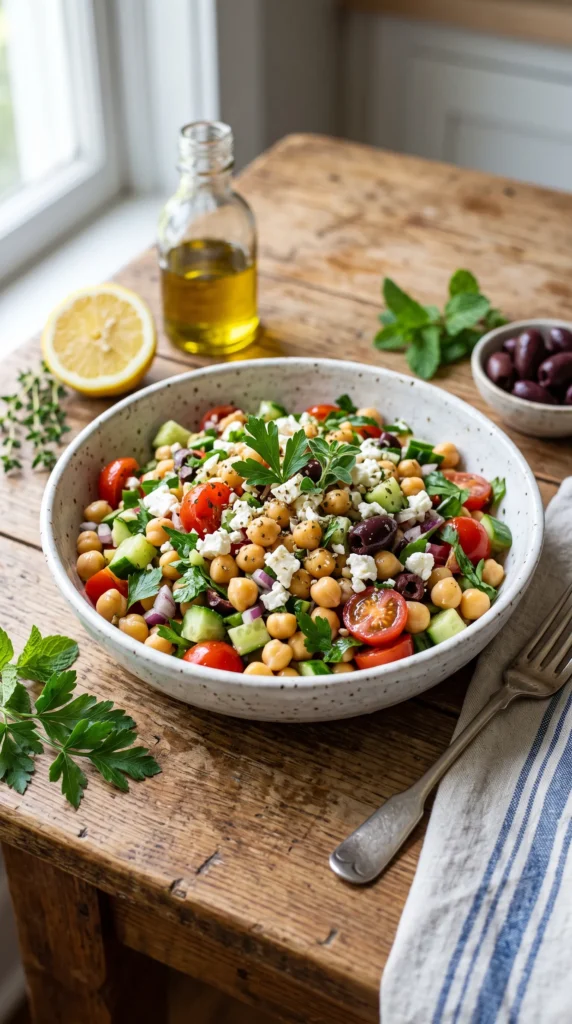 Classic Mediterranean Chickpea Salad