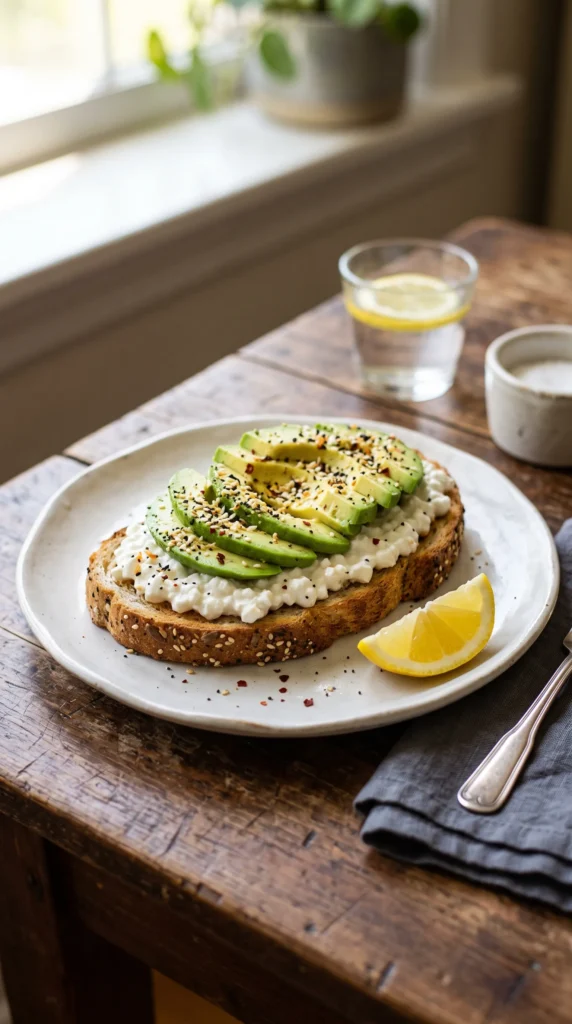 Cottage Cheese Avocado Toast
