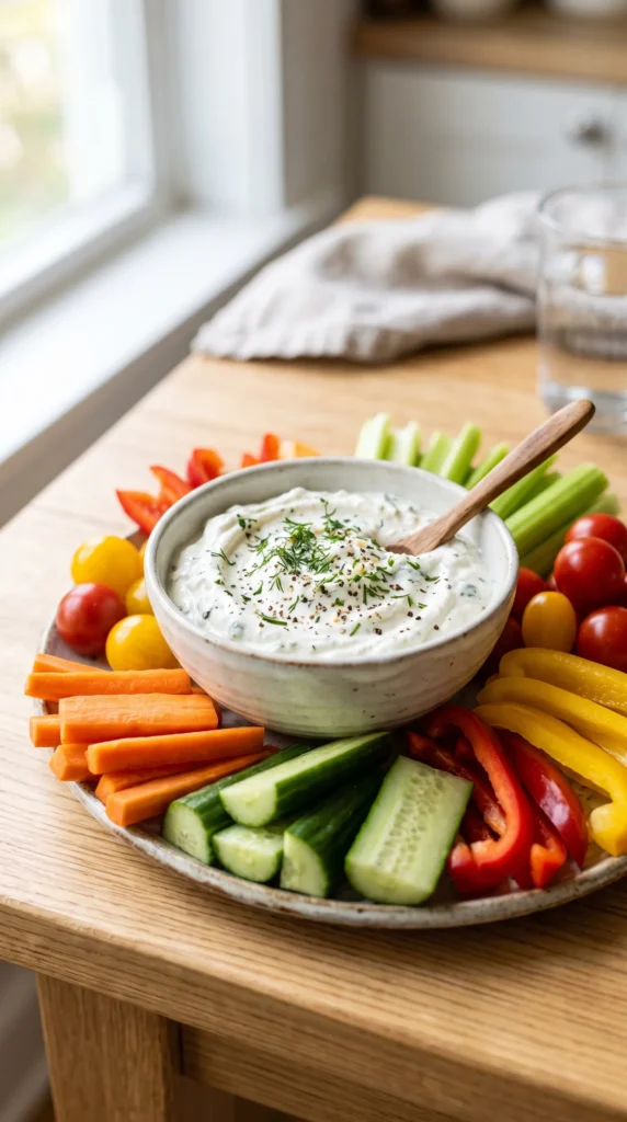 Cottage Cheese Veggie Dip