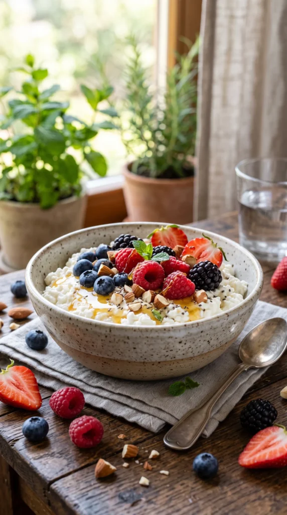 Cottage Cheese and Fresh Berries