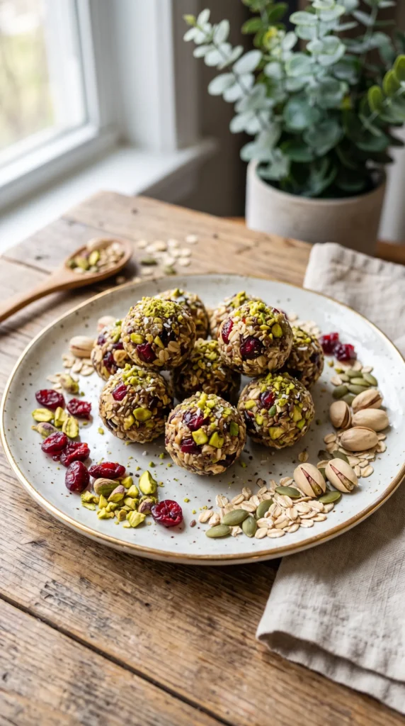 Cranberry Pistachio Energy Balls