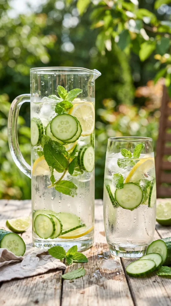 Cucumber and Mint Infused Water
