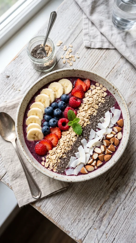 High-Fiber Berry Smoothie Bowl